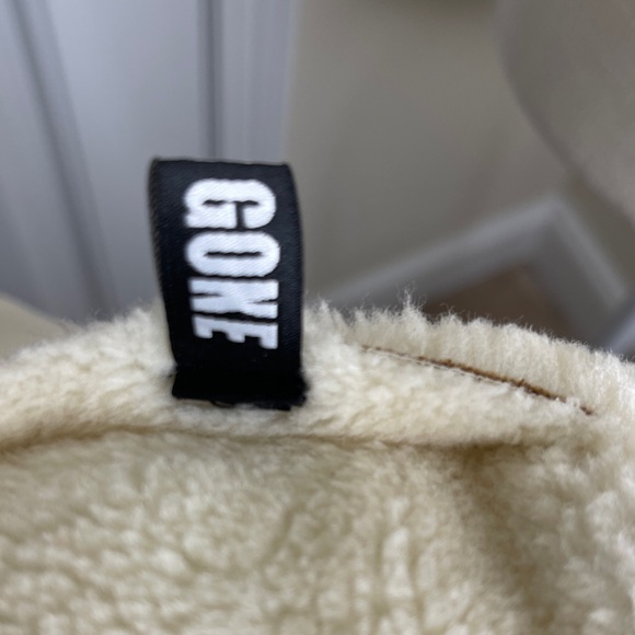 SHE’S GOKE Women's Blue Denim and Cream Sherpa Jacket SIZE L - Picture 10 of 10